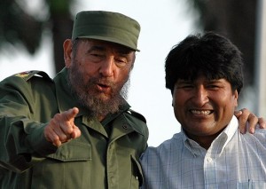 Fidel Castro y Evo Morales