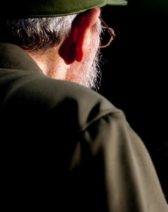 Fidel Castro en la Universidad de La Habana. Foto: Roberto Chile