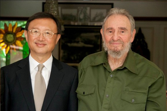 Fidel Castro y el Canciller chino 